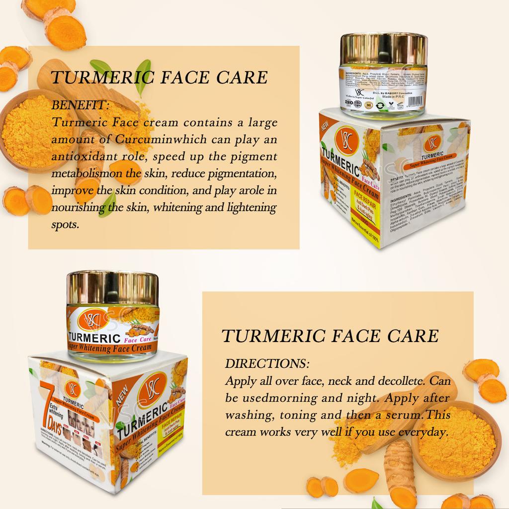 Turmeric Face Cream Brightens Skin Tone Moisturizing Facial Lotion