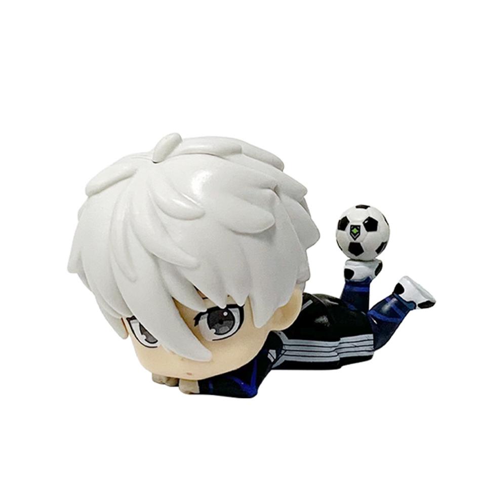 NEW Anime BLUE LOCK Cute Nagi Yisagi Isagi Yoichi Sitting Action Figure PVC Doll Tabletop Model Anime Peripheral Creative Toys