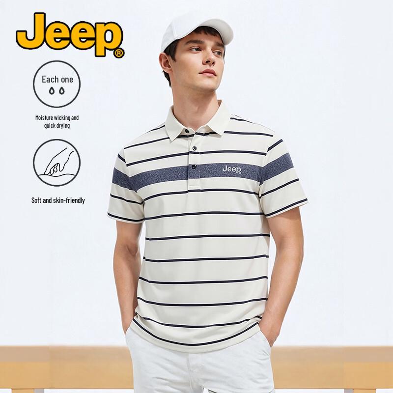 JEEP Men s Soft Anti-Wrinkle Polo T-Shirt L
