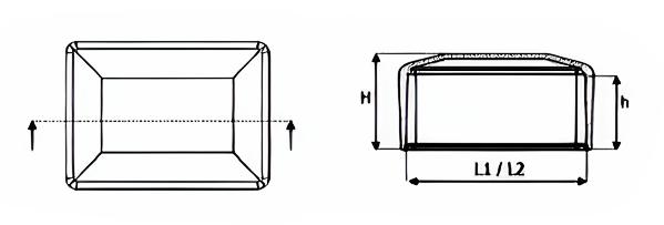 External End Cap for Profile, Cap, Roof 80x80, 20 PCS, ANTHRACITE