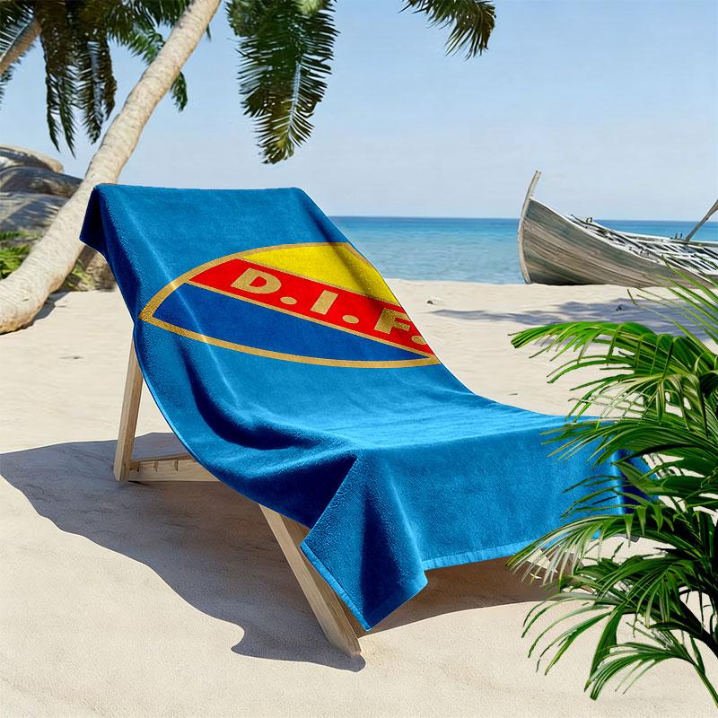 Djurgardens IF Print Beach Towel, Large Soft Quick Dry Towel for Beach Camping Swimming