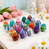 Easter Bunny Ornament 3D Printed Ornament Cute Rabbit Eggs 3d Printing Easter Eggs Desk Accessories Easter Day Party Gift