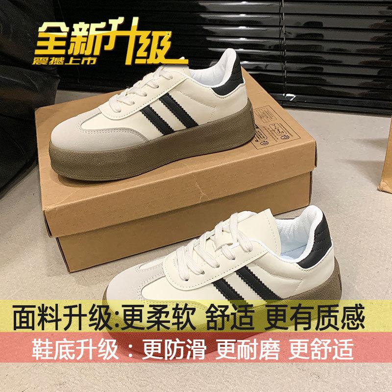 

Повседневные кеды на платформе, увеличивающие рост, одинарные туфли на шнуровке, женская платформа, новая тренировочная обувь Agam весна 2025, маленькие белые туфли 35