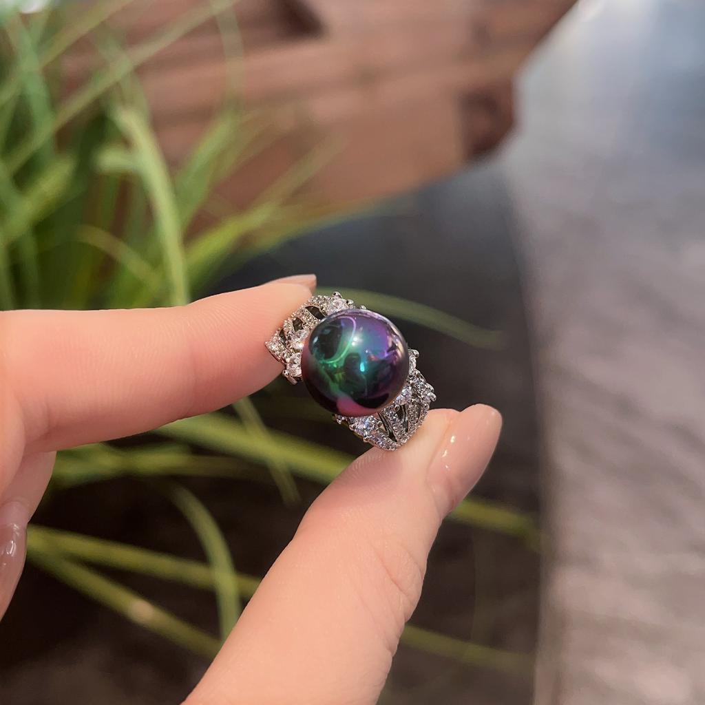 French Elegance Temperament Pearl Ring Female Opening Court Celebrity Index Finger Ring Jewelry Temperament