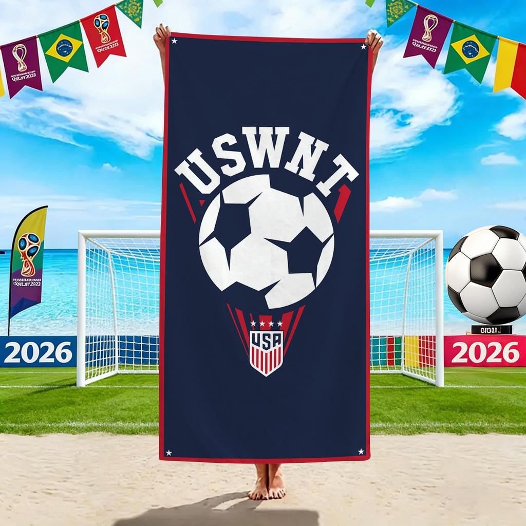 World Cup Beach Towels, Us-Canada-Mexico Football Team Microfiber Quick-Drying Absorbent Bath Towels, Sports Towels