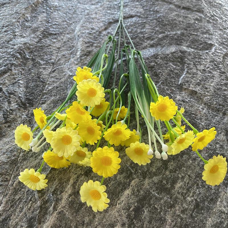 Daisy Small Silk Flower Bouquet For Wedding Decor And Home Projects Styling