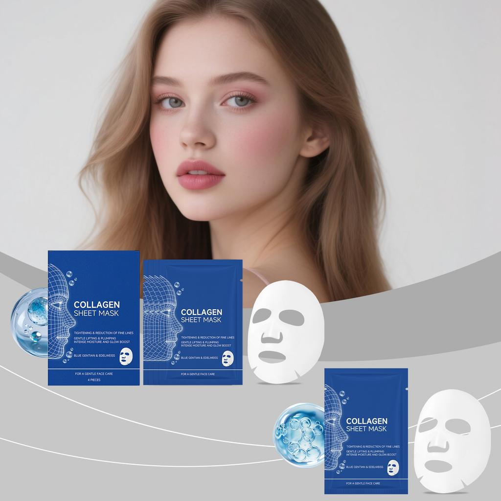 Collagen Firming Mask Firming The Skin, Brightening The Complexion, -wrinkle, Hydrating And Moisturizing Peel-off Mask,4ML