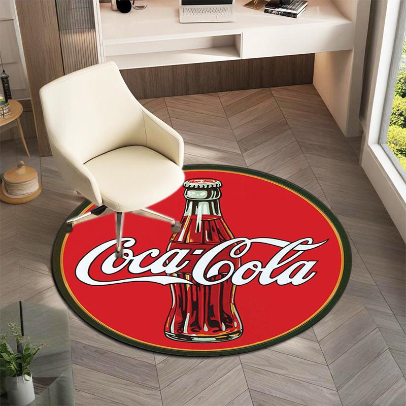 Christmas Gift Halloween Theme Bear Truck Coca Cola Round Carpet Soft Home Decoration Corridor Table and Chair Anti Slip Outdoor Floor Mat Carpet H14