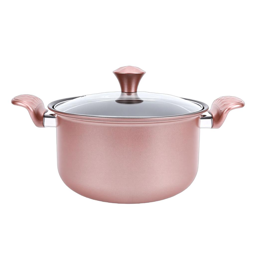 Stainless Steel Stock Pot Nonstick Cooking Soup Pot with Lid Ergonomic Handles for Induction Cooker Gas Stove