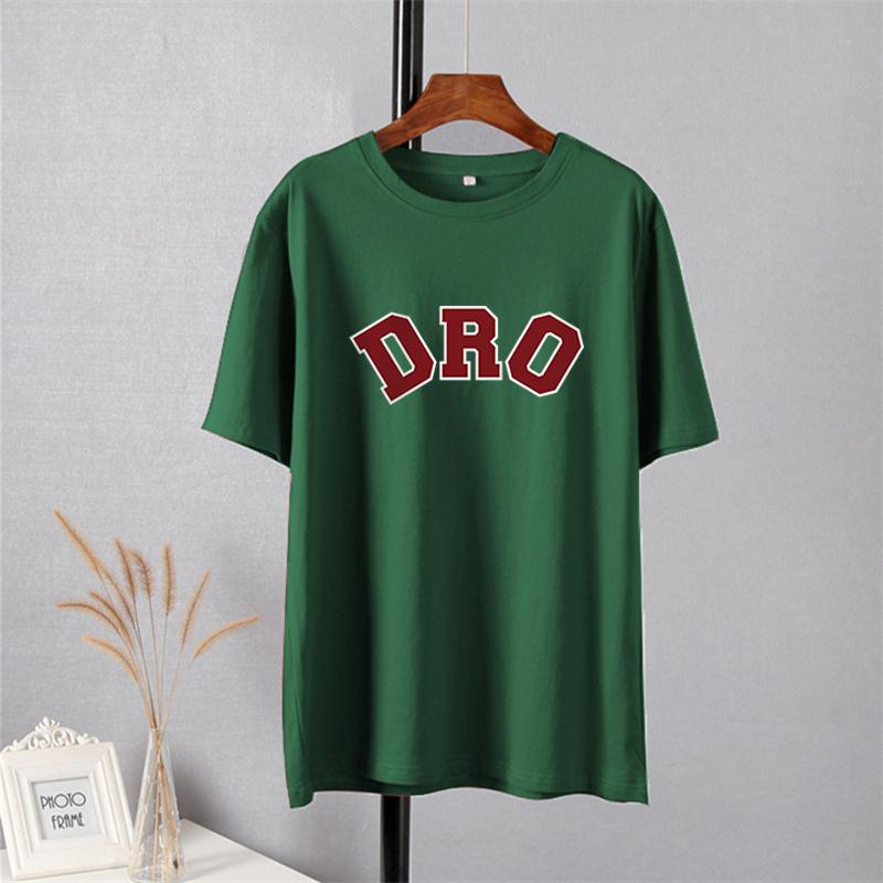Shellsuning T-shirt da Donna con Stampa Grafica Semplice con Lettere, Estate, Cotone, Maniche Corte, Magliette Casual con Scollo a O, Top Trendy Streetwear