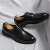 Business Oxfords Men's Office Shoes Gentleman Leather Shoes Lace-up Shoes Casual Wedding Shoes Patent Leather Black Luxury Goods