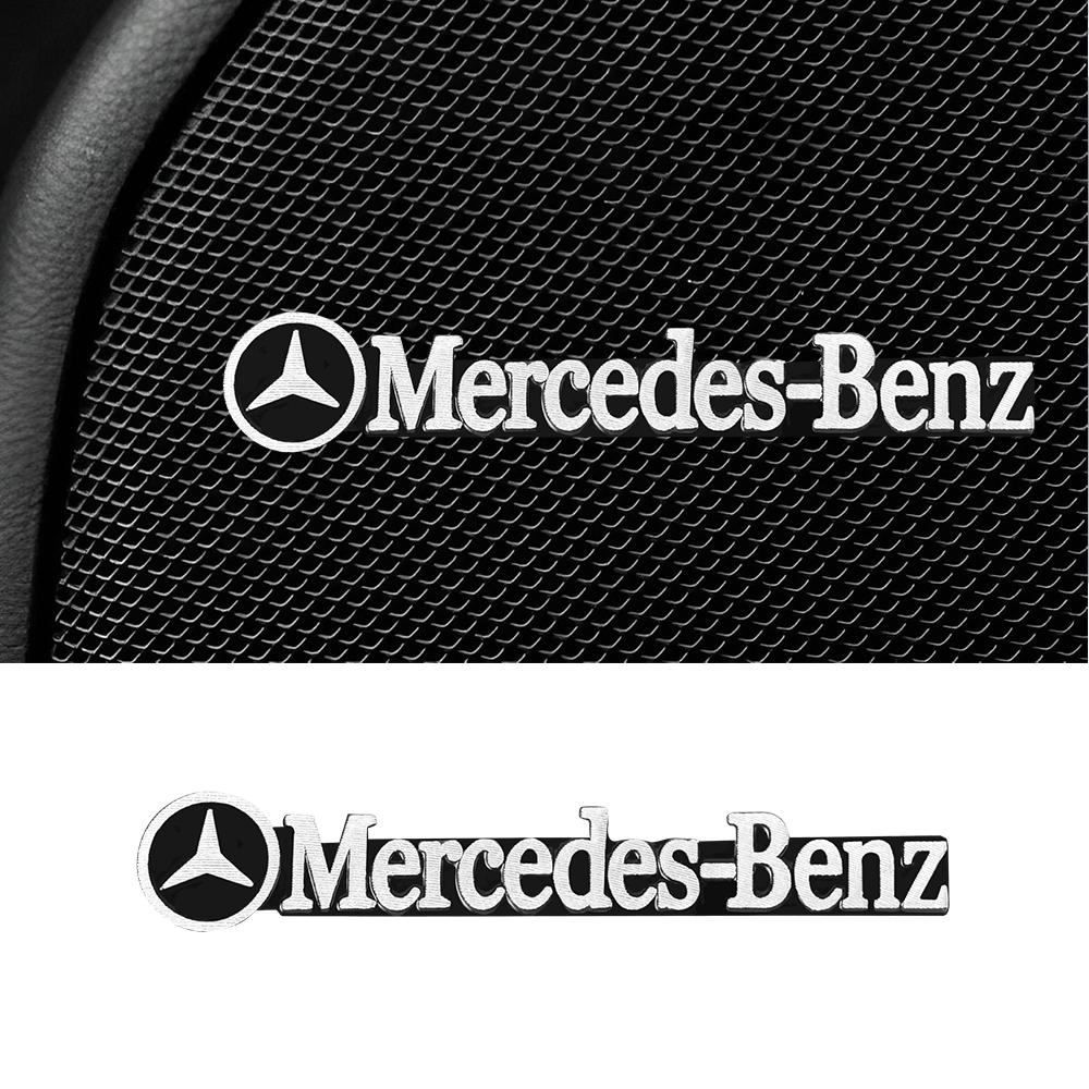 AFDO2 2/4Pc Car Sound Audio Badge Stickers Speaker Decal For Mercedes Benz G S R C E B A Class GLA GLK C180 E300 S200 Auto Accessories