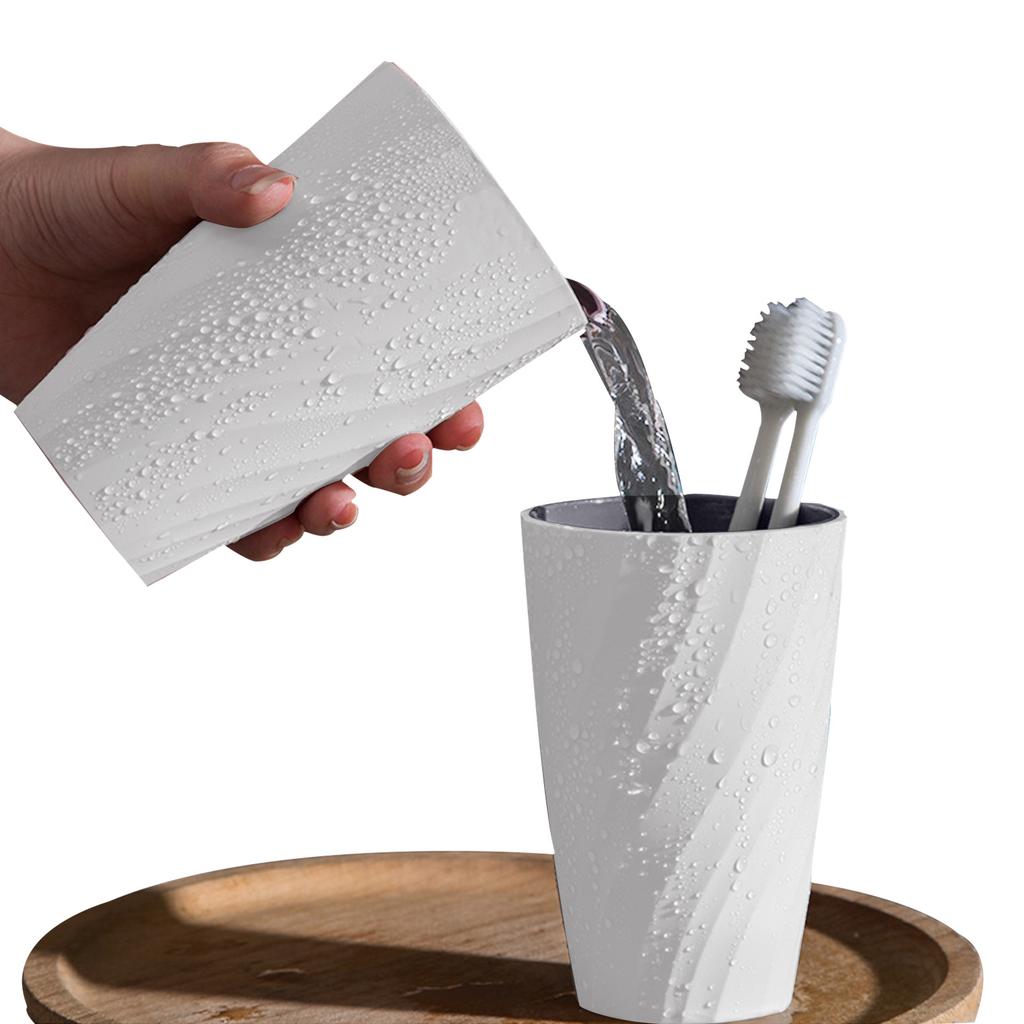 Toothbrush Cup Double-layer Bathroom Toothbrush Holders Innovative Bathroom Tumbler Reusable Drinking Cups For Tooth Brushing