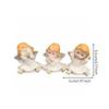 3 Pieces Seated Angel Figurines Decorative Resin Angels Lightweight for Desk