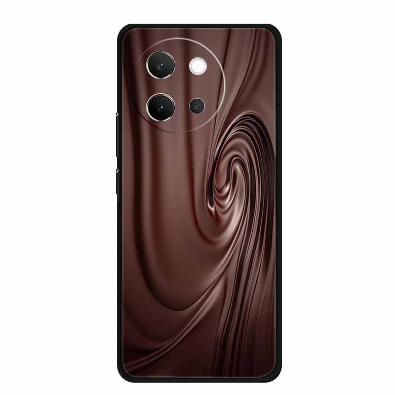 For Vivo V40 Lite Case V40lite V 40 Lite Fashion Black Silicone Soft Back Cover Case For Vivo V30e 5G Phone Case V 30 e Funda