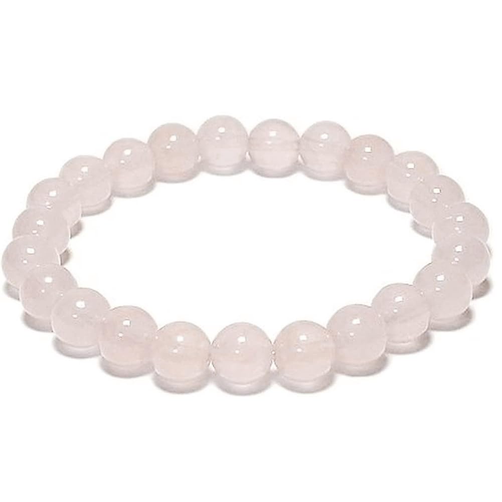 [Shinjuku Gin No Kura] 8mm Rose Quartz Bracelet, Approximately 18.5cm Long (Men's L, Women's LL Size), Natural Stone, Power Stone