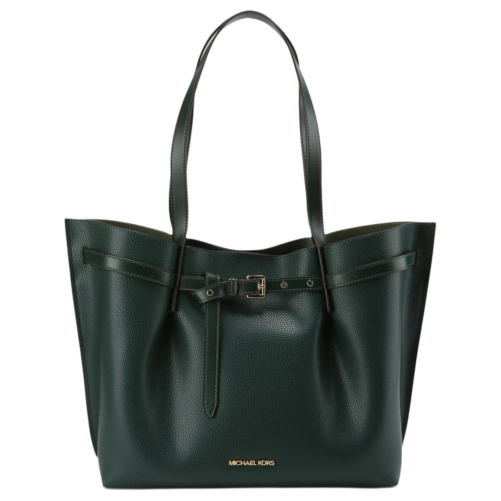 

Michael Kors MK Emilia Logo Print Magnetic Closure Tote Bag Women Tote Bags Dark-Green 35H0GU5T9T-305 Shopping Bag Set(Basic Set+Shopping Bag)