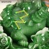 1pc Resin Treasure Golden Toad Ornament Housewarming Gift Living Room Entrance Bookcase Home Decoration Attract Wealth Sculpture