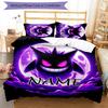 3pcs Gengar1 Cover Set - Personalized Name, HD Printed Bedding with 1 Cover and 2 Pillowcases - Perfect for Home Decor, Easy Care
