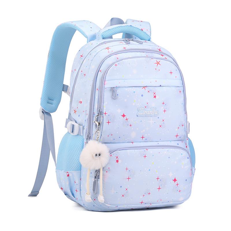 2026 New Lightweight Large Capacity Starry Pattern School Bag for Girls School student Travel Backpacks with multi-layer pockets