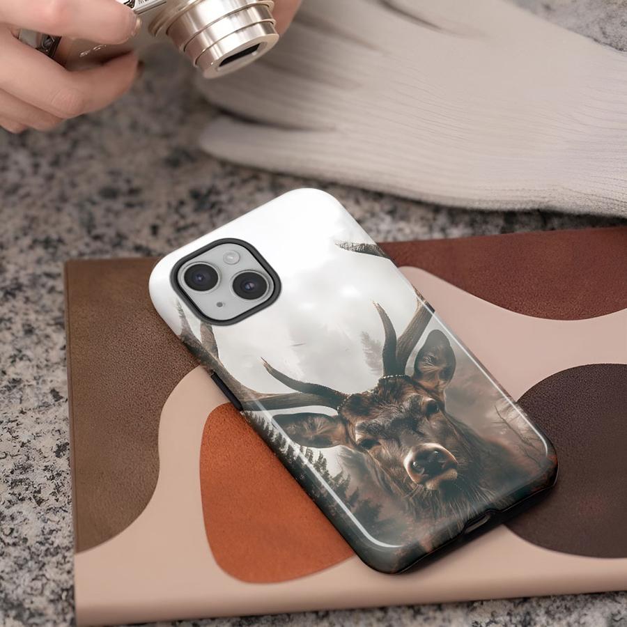 

Phone Case for Apple iPhone 17 15 XS XR 13 Plus 16 16e 12 Pro Max Air 11 14 Soft Cover Capa Animal Deer Pattern iPhone17