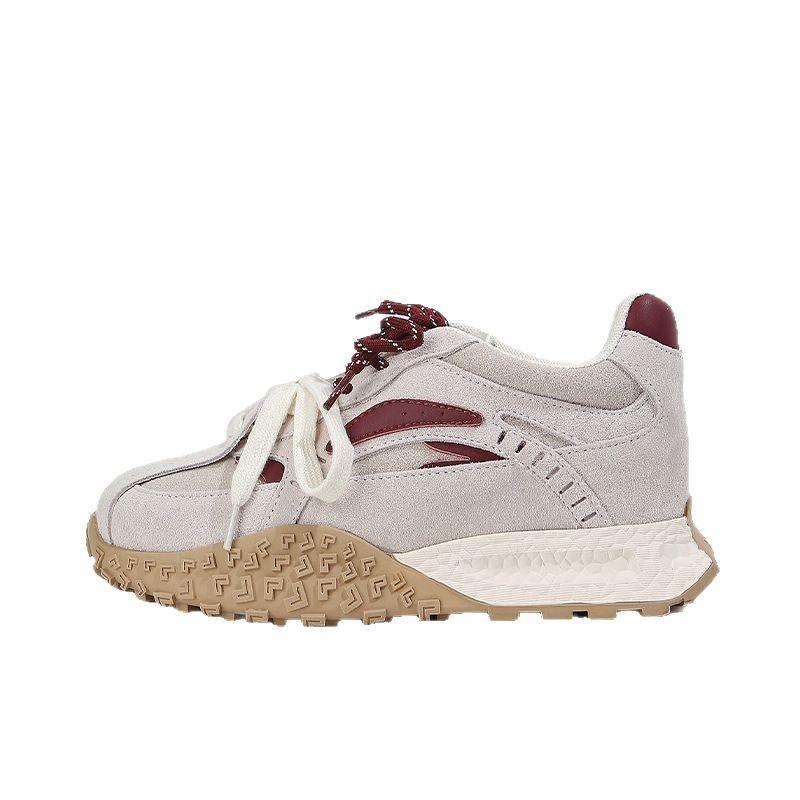 Leather German Training Shoes, Small Thick-soled Inner Height-increasing Women's Shoes, 2025 Spring New Forrest Gump Shoes, Casual Sports Shoes