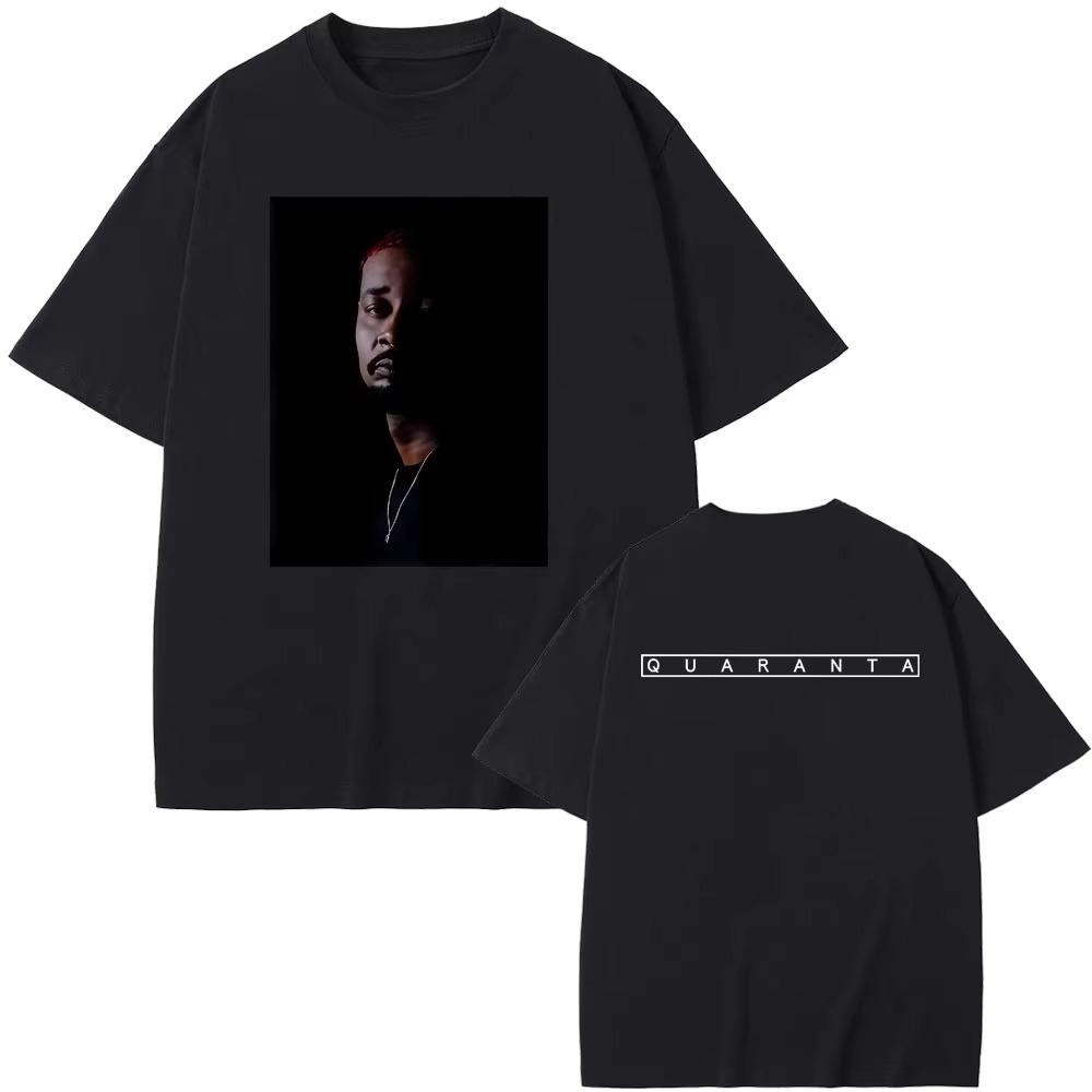 Rapper Danny Brown Quaranta Album Graphic Tshirt Unisex Women Hip Hop Fashion Casual Short Sleeve T Shirt Male Pure Cotton Tees