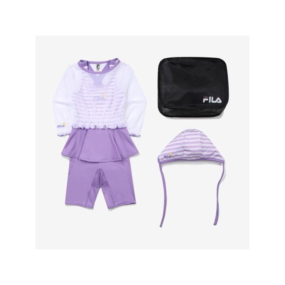 

[fila Kids] Stripe Swim Set Up Fk2swf2a15f Lvd q0zFk2swf2a15fLvd LAVENDE/100