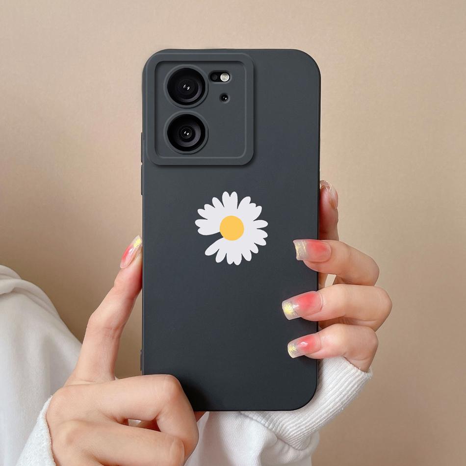 Case For Xiaomi 13T Pro Candy Painted Flowers Phone Cover For Xiaomi 13 T 13TPro Soft Liquid Silicone Shockproof Bumper Coque