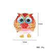 Cute Big Eyes Owl Holding Pink Bouquet Trinket Box with Hinged Classic Animal Ornaments Unique Gift for Family