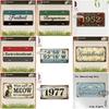 Vintage Animal City Coordinate Room Year Text License Plate Metal Tin Sign Retro Wall Decor For Bar Cafe Home Garden