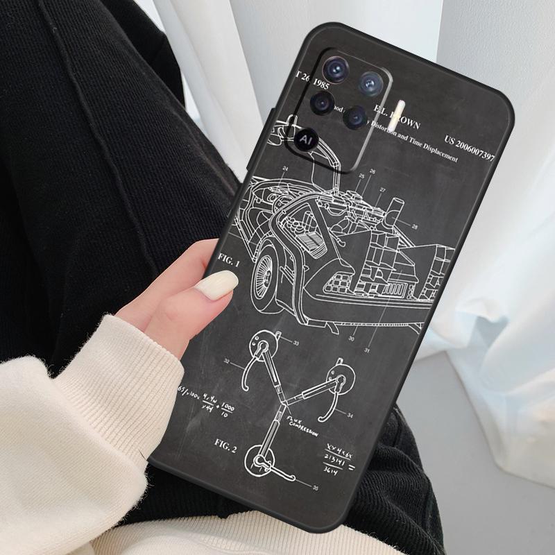 Back To The Future Time Machine Case For OPPO A54 A74 A94 A83 A91 A93 A5 A9 A31 A53 2020 A15 A52 A72 Find X5 X3 Pro Cover