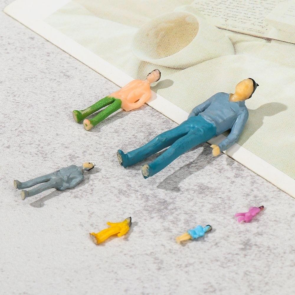 10pcs 1:87 Scale Model Building People Figures Mixed Color Simulation Doll