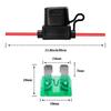 Car Mounted Miniature Blade Adapter Fuse Holder Splash Proof 12V 30A Wire