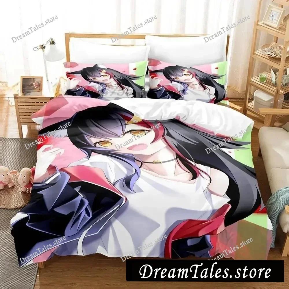 Kawaii Girls Ōokami Mio Bedding Set Single Twin Full Queen King Size Bed Set Aldult Bedroom Duvetcover Sets Bed Sheet Set