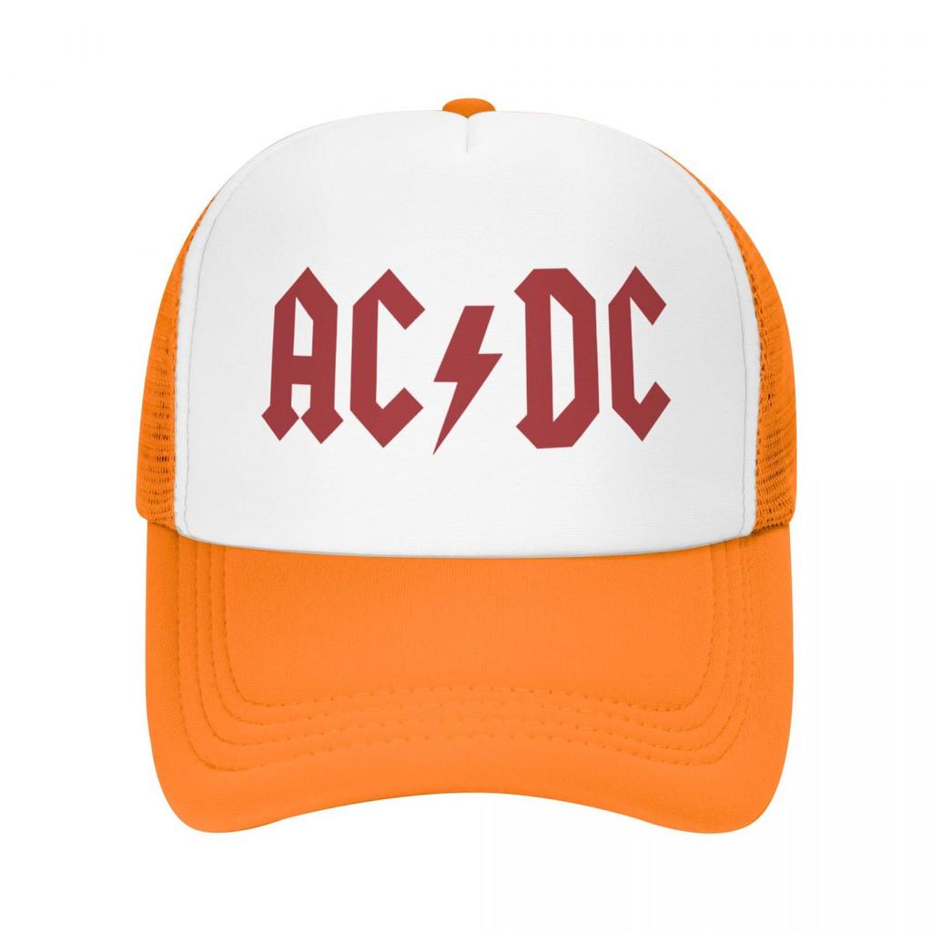 AC-DC Baseball Caps Unisex Snapback Hats Lovers Trucker Caps Women Breathable Mesh Visor Bones