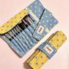 Vintage Prikket Sammenrulbar Blyantstaske Dobbeltbrug Makeuppenselholder Bærbar Gave