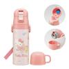 Children's Water Bottle, 2-Way, 470ml (Direct Drinking) or 430ml (Cup Drinking) Design, Sanrio Hello Kitty Big Ribbon, Girls' Stainless Steel,