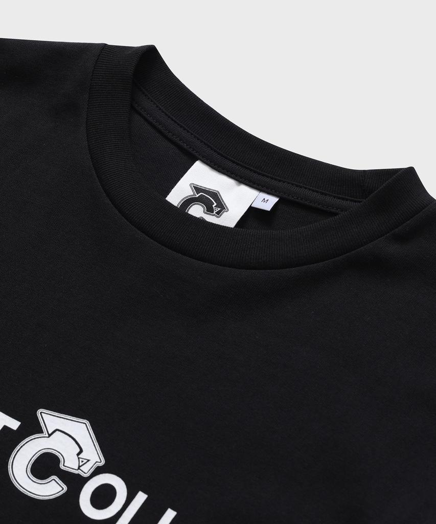 CONCEPTCOLLEGE Basic Logo Crew Neck Black Short Sleeve T-Shirt [Unisex]