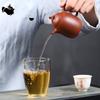 Ceainic chinezesc de minereu brut din ciment transparent cu margele Qinquan oală de băut Pu'er ceainic lucrat manual Yixing ceainic violet 180 ml capacitate mică