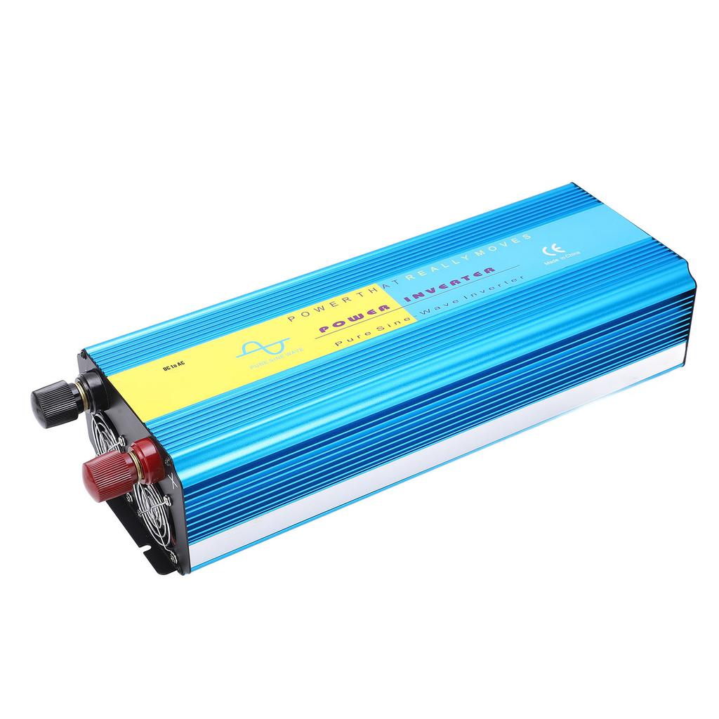 4000W DC12V Inverter LCD Display Dual Universal Plug 2 Cooling Fans Pure Sine Wave Converter for Car Outdoor