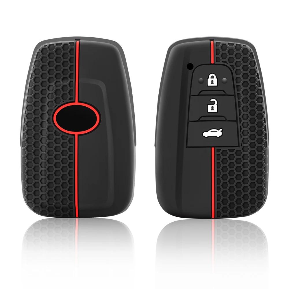 Autoschlüsseletui Schutz Silikon Schlüsselschale Abdeckung Autozubehör für Toyota Prius Camry Corolla C-HR CHR RAV4 Prado 2018 2022