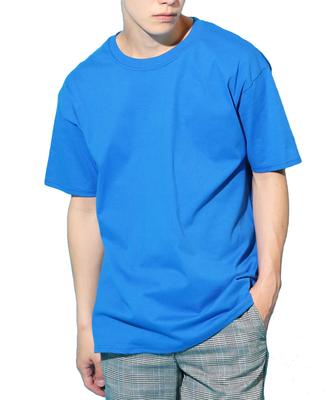 Champion Authentic Basic Short Solid Royal Blue T-Shirt, Men's, Sleeve, Cotton, Color, XXL,
