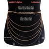 European and American fashion versatile metal rhinestone chain fringed waist jewelry women's bikini decoration nightclub rock body chain Spice girl