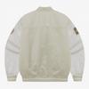 [north Face Official] Nj3nq60m White Label Player Varsity Jacket Cream