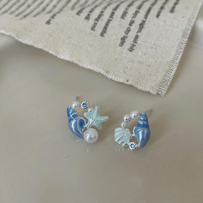 

Серьги-гвоздики с жемчугом «Морской отпуск», «Ветер ракушки», «Морская звезда», «Женский свежий темперамент», «Сладкая личность», «Универсальные серьги»