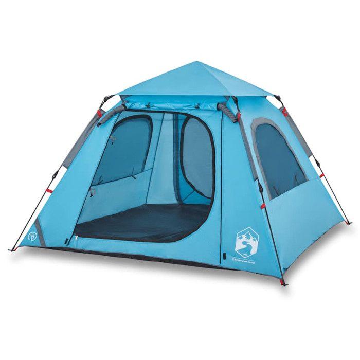 VidaXL 4-Person Dome Camping Tent Blue Quick Release 4004144