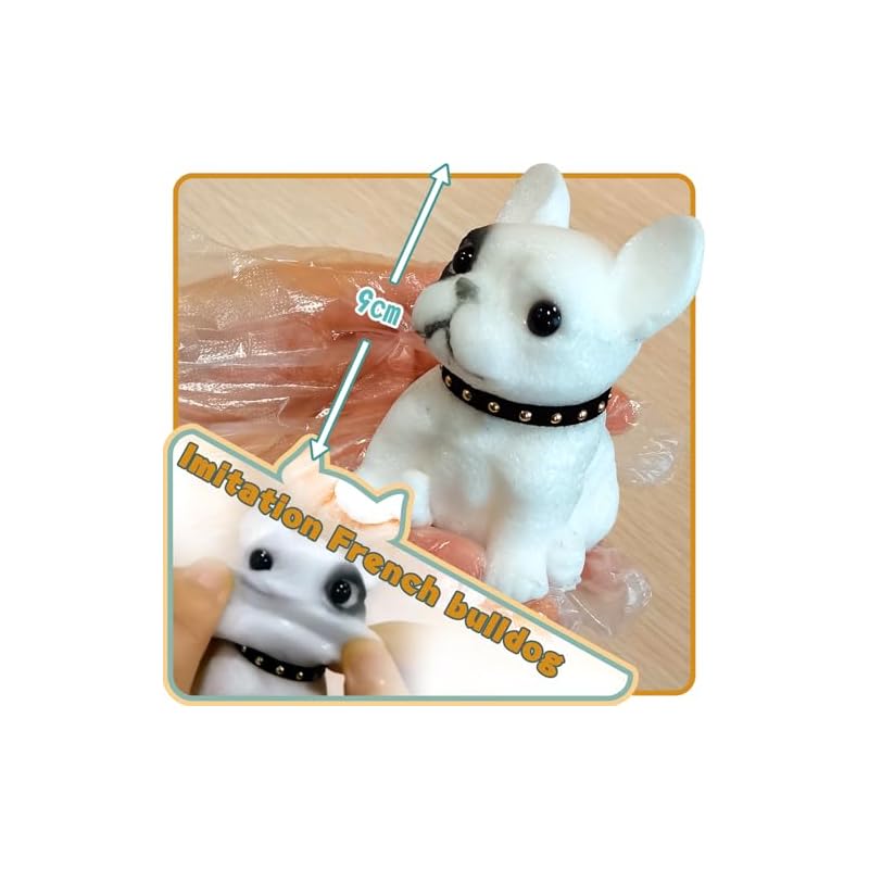 Bloom Squishy Hund Stressabbau Spielzeug, Weiches Silikon, Glücksbeutel Spielzeug, Fidget Spielzeug, Niedliches Tier, Lustiges Geschenk (Hund)