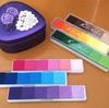 Gradient Candy Color Ink Pad for Finger Painting & DIY Stamping - 6 Color Options