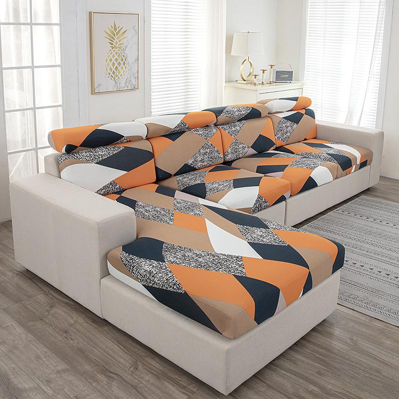 Elastic Sofa Seat Cushion Cover Pet Kids Furniture Protector Stretch Chair Cover Washable Removable Slipcover 1/2/3/4 Seater